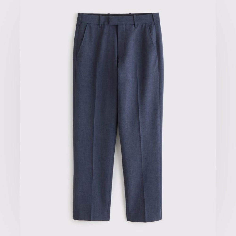 Abercrombie & Fitch Slim Fit Textured Pants Navy 40x30 NWT